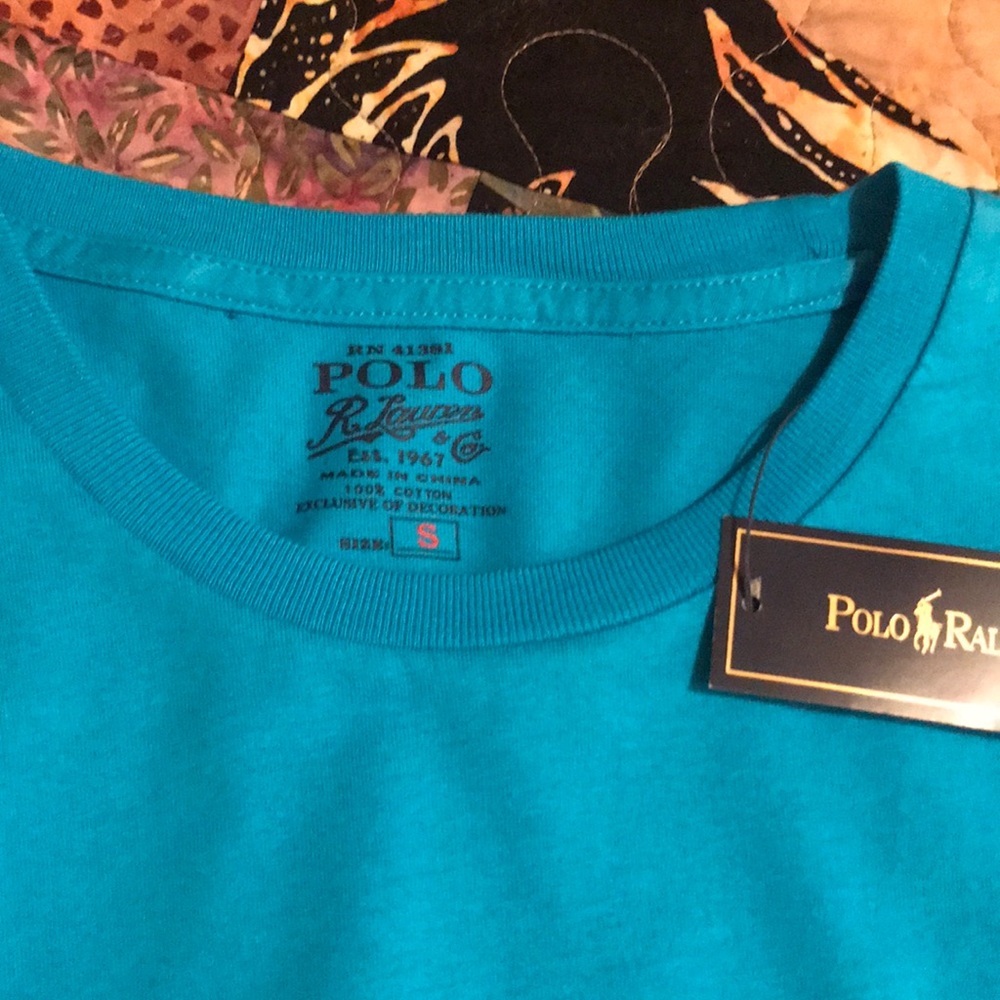 Ralph Lauren Polo T Shirt Adult Small Teal